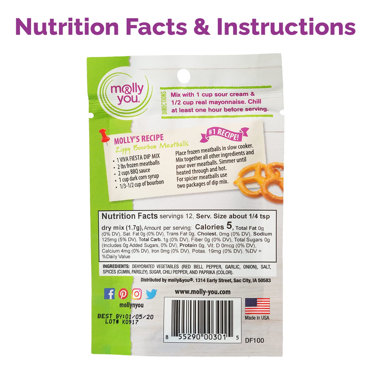 Nutrition Facts & Instructions 