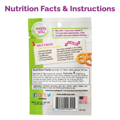 Nutrition Facts & Instructions