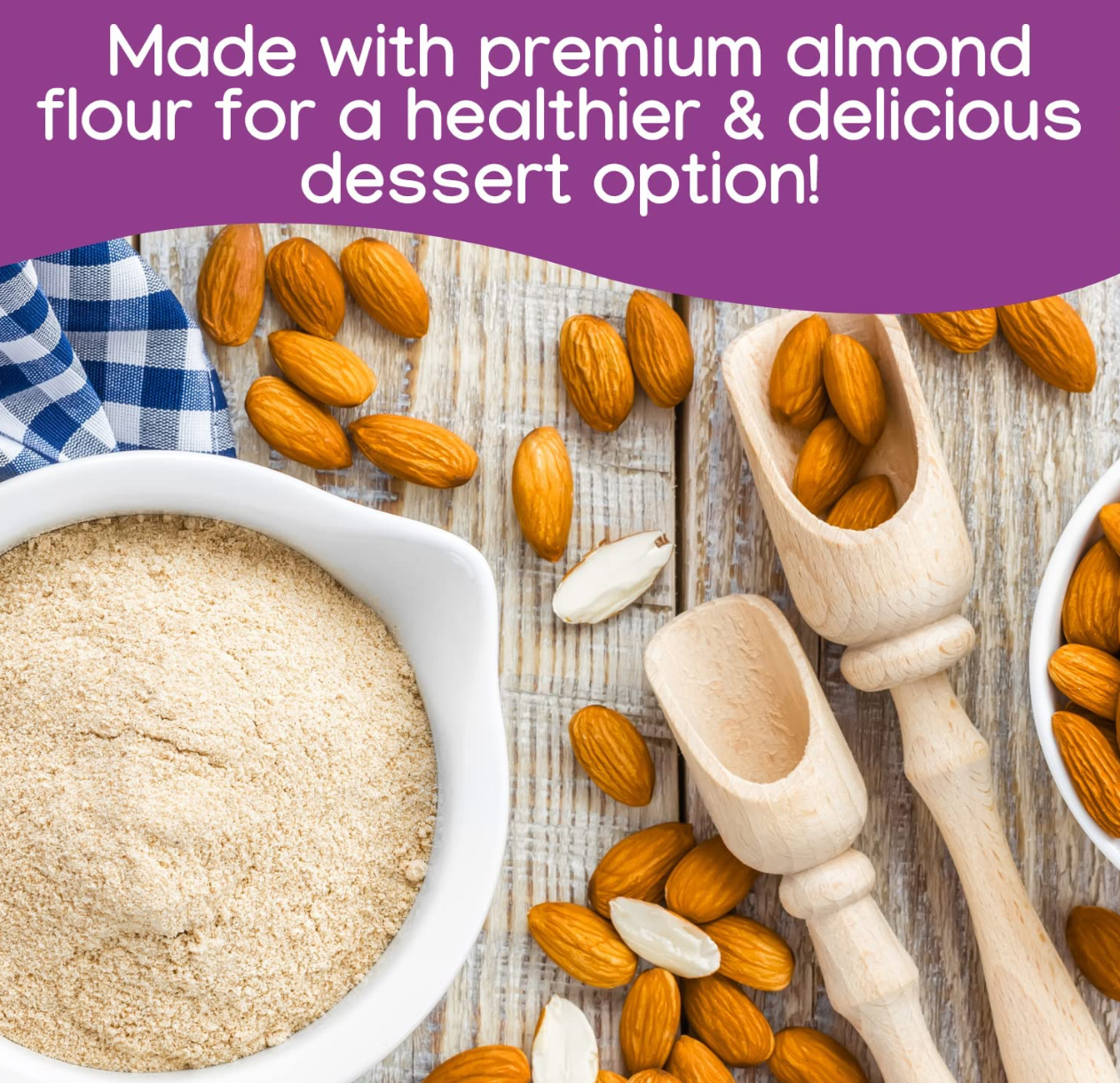 Made with premium almond flour for a healthier & delicious dessert option