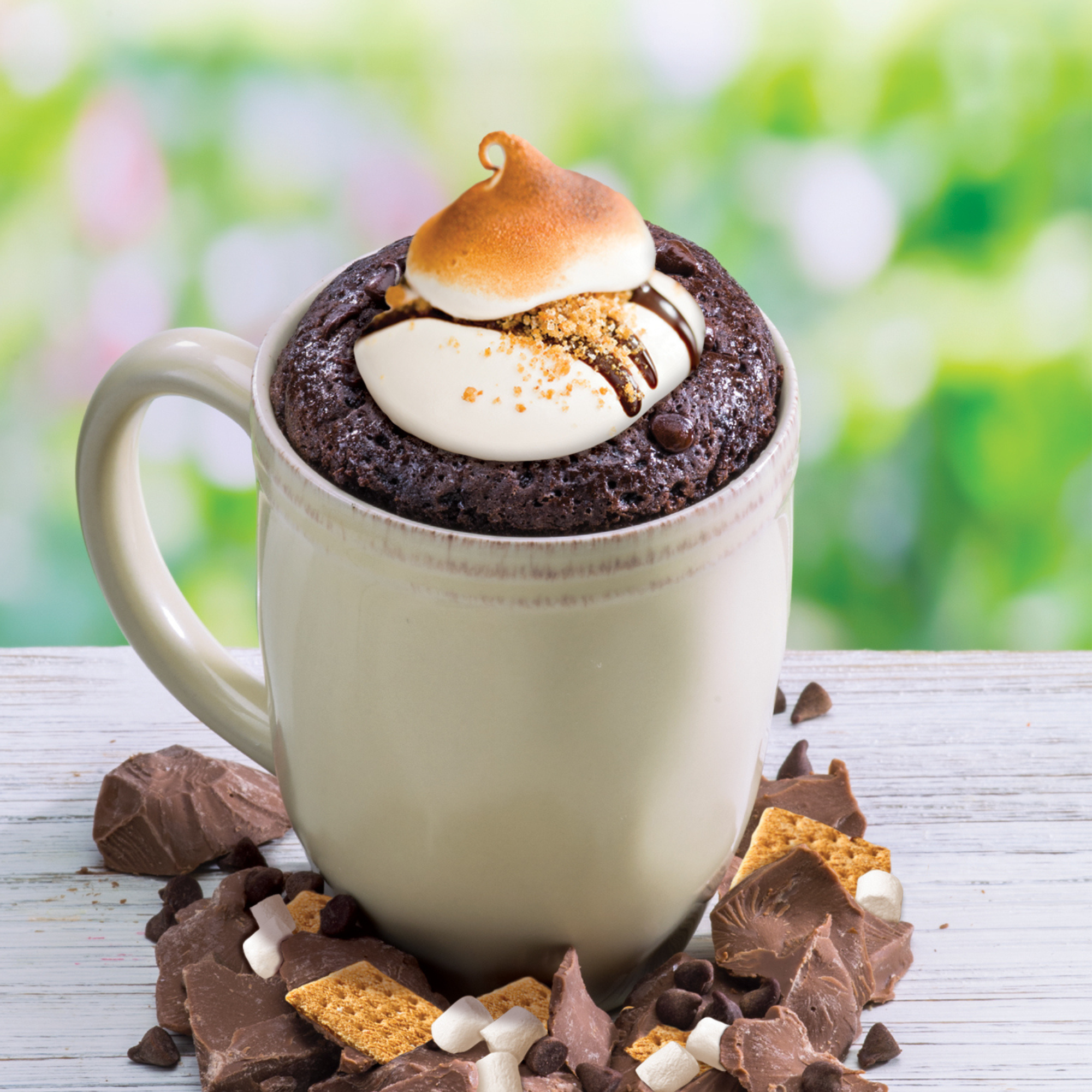 Chocolate S'mores Brownie Single Mug Cake