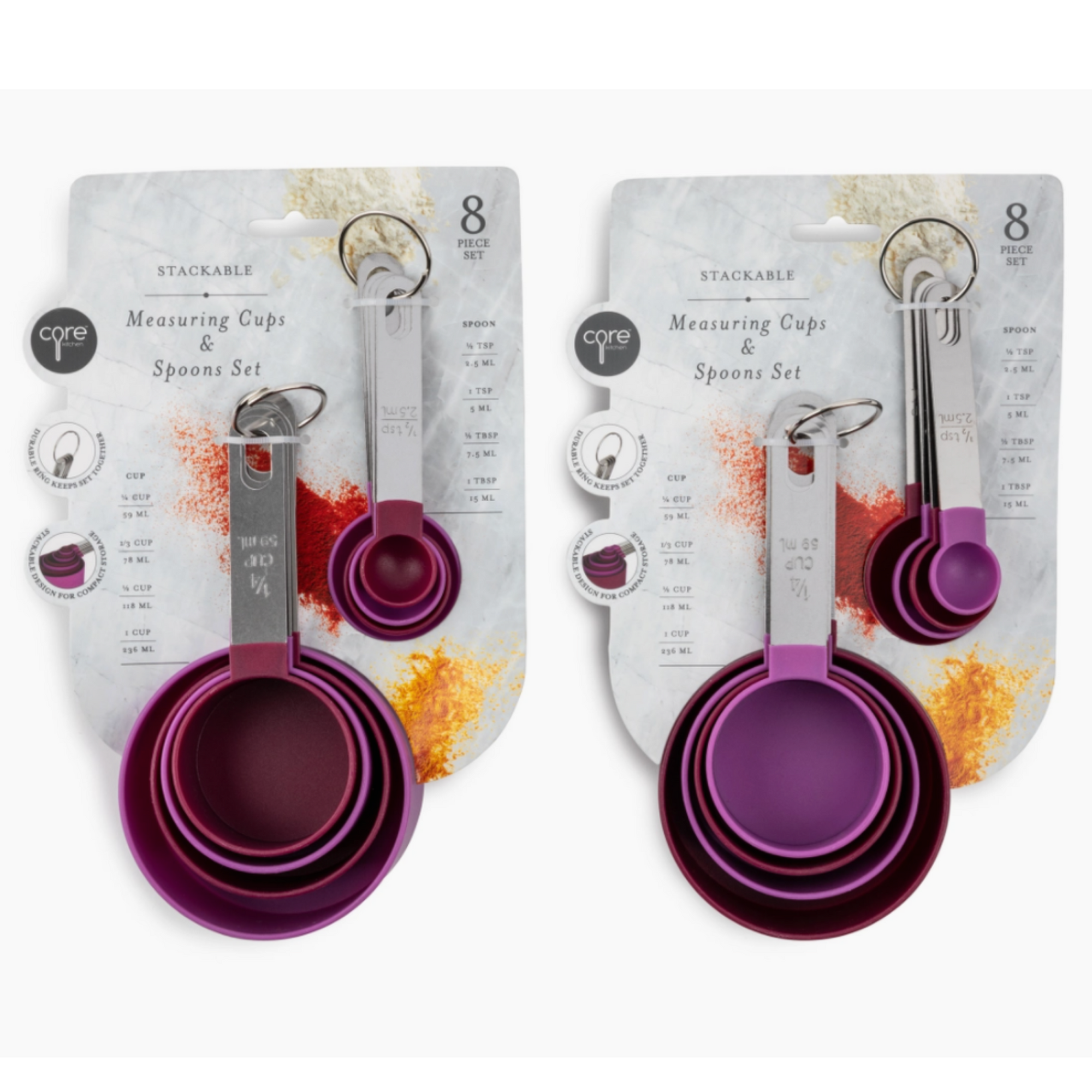 8 Piece Measuring Cups & Spoons Set