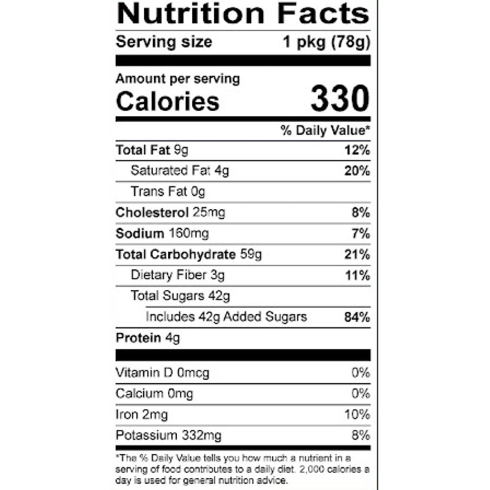 Nutrition Facts Chocolate S'mores Mug Cake