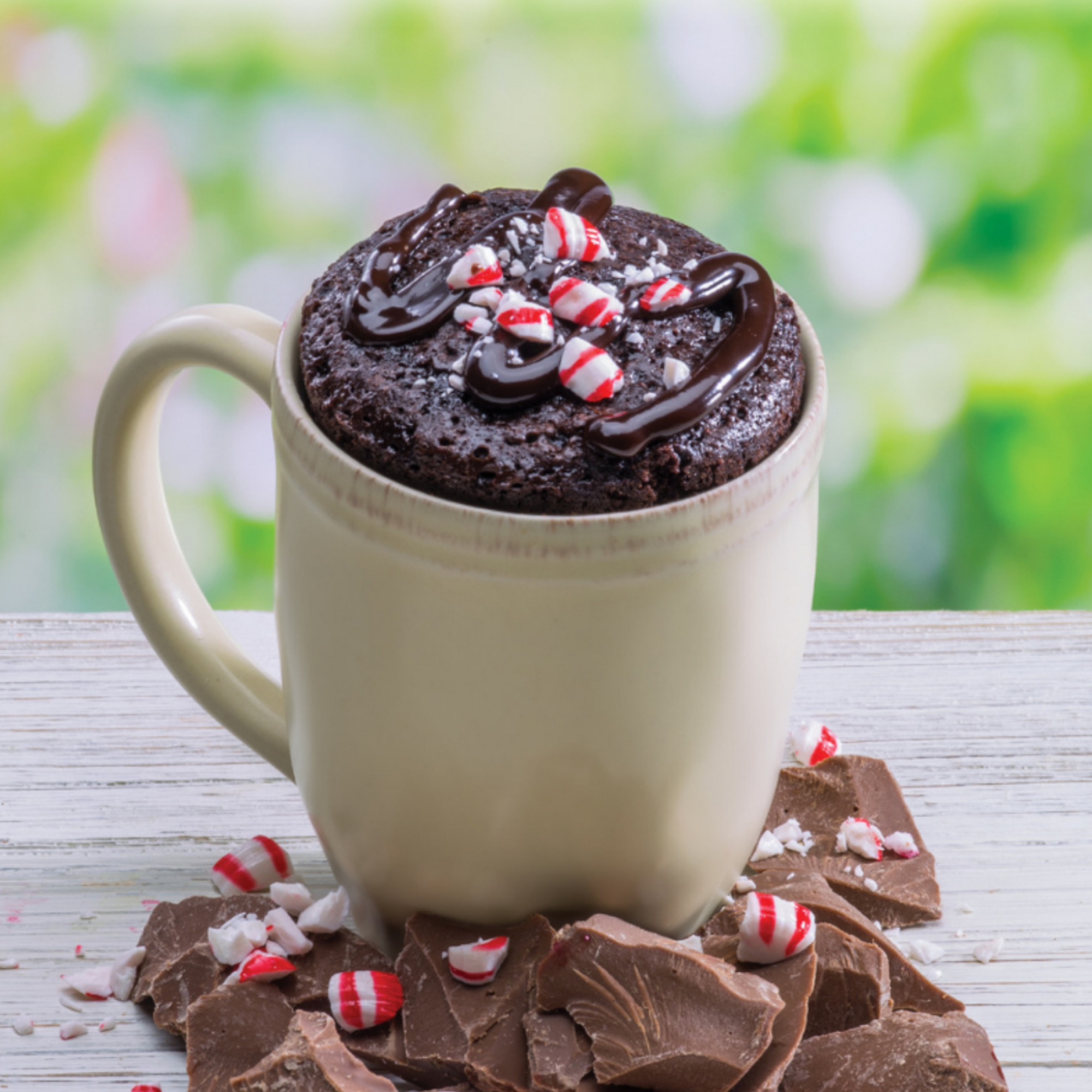 Chocolate Peppermint Brownie Single Mug Cake