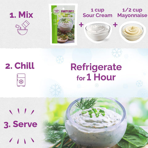 Creamy Spinach & Dill Party Dip Mix 3-Pack