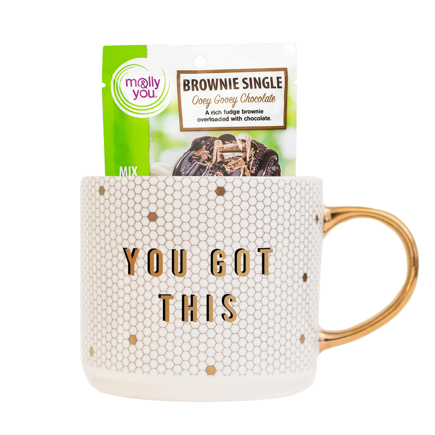You got this coffee mug with Ooey Gooey Chocolate Brownie Single