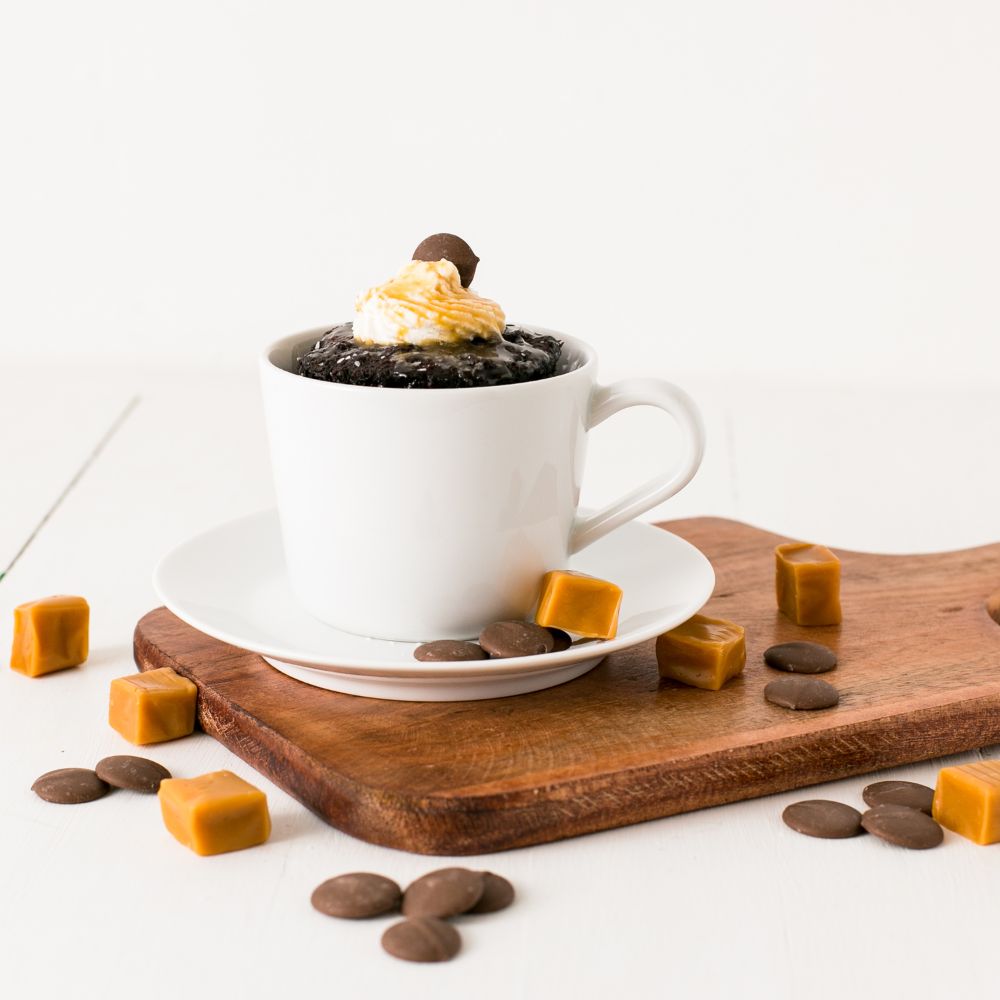 Salted Caramel Microwave Brownie