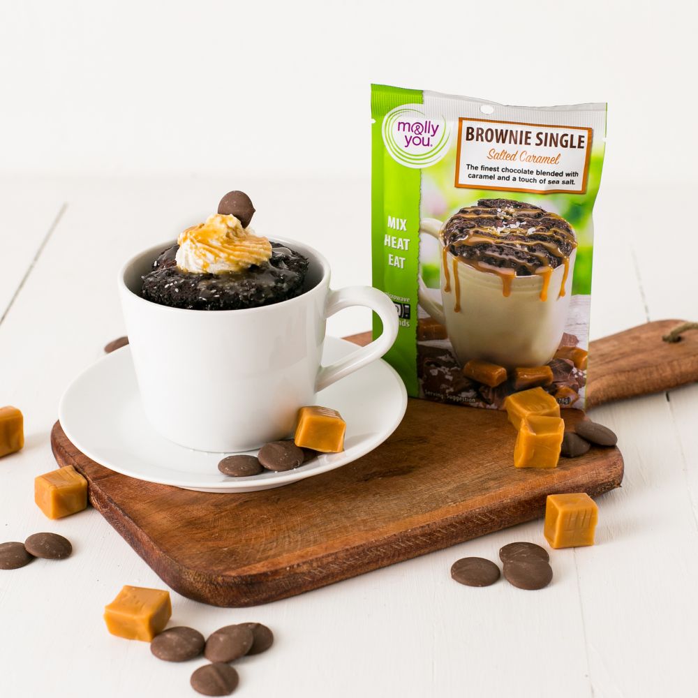 Salted Caramel Microwave Brownie