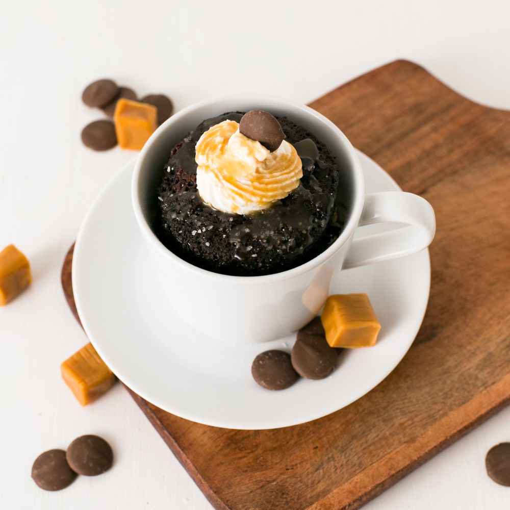Salted Caramel Microwave Brownie