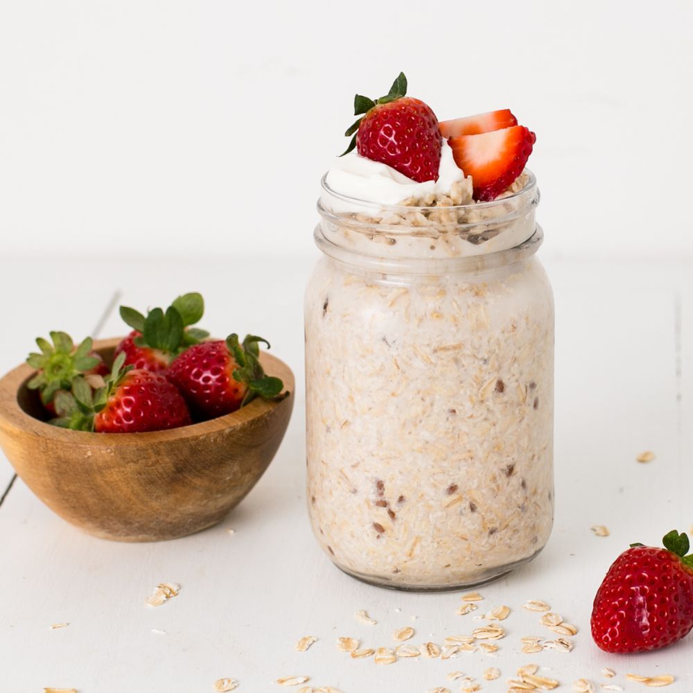 Strawberry Shortcake Overnight Oats