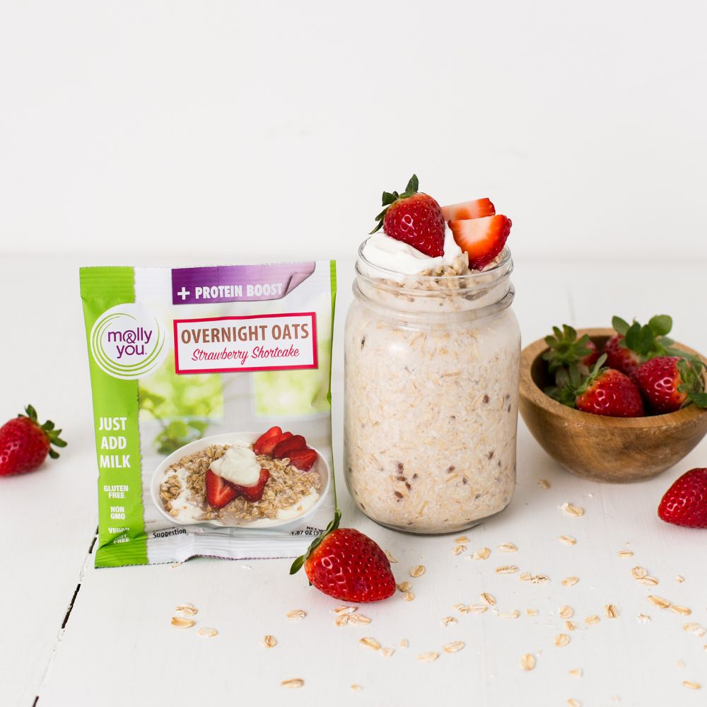 Strawberry Shortcake Overnight Oats