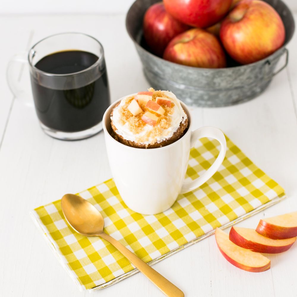 Caramel Apple Cinnamon Microwave Muffin