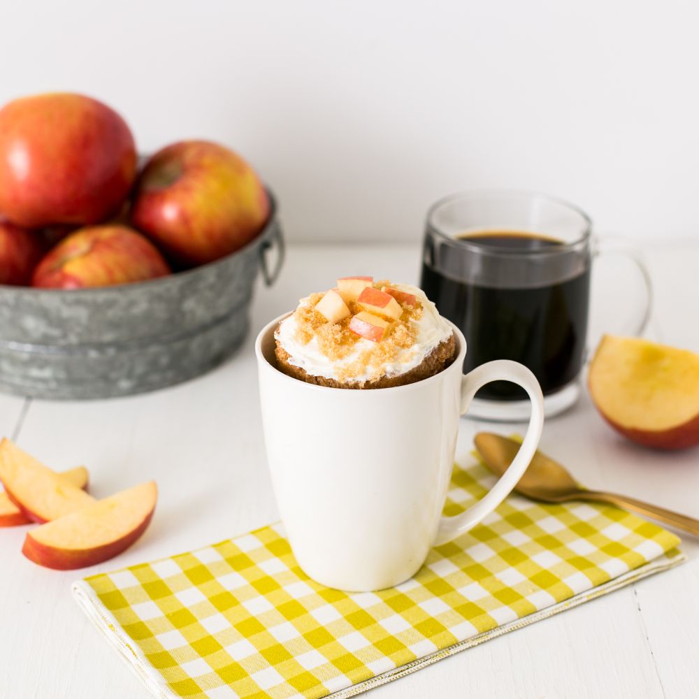 Caramel Apple Cinnamon Microwave Muffin