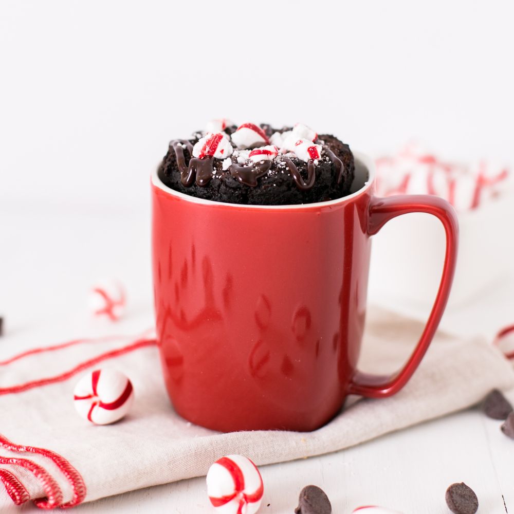 Chocolate Peppermint Microwave Brownie