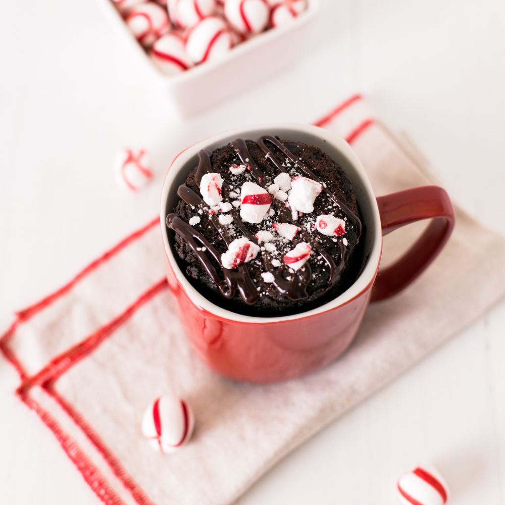 Chocolate Peppermint Microwave Brownie