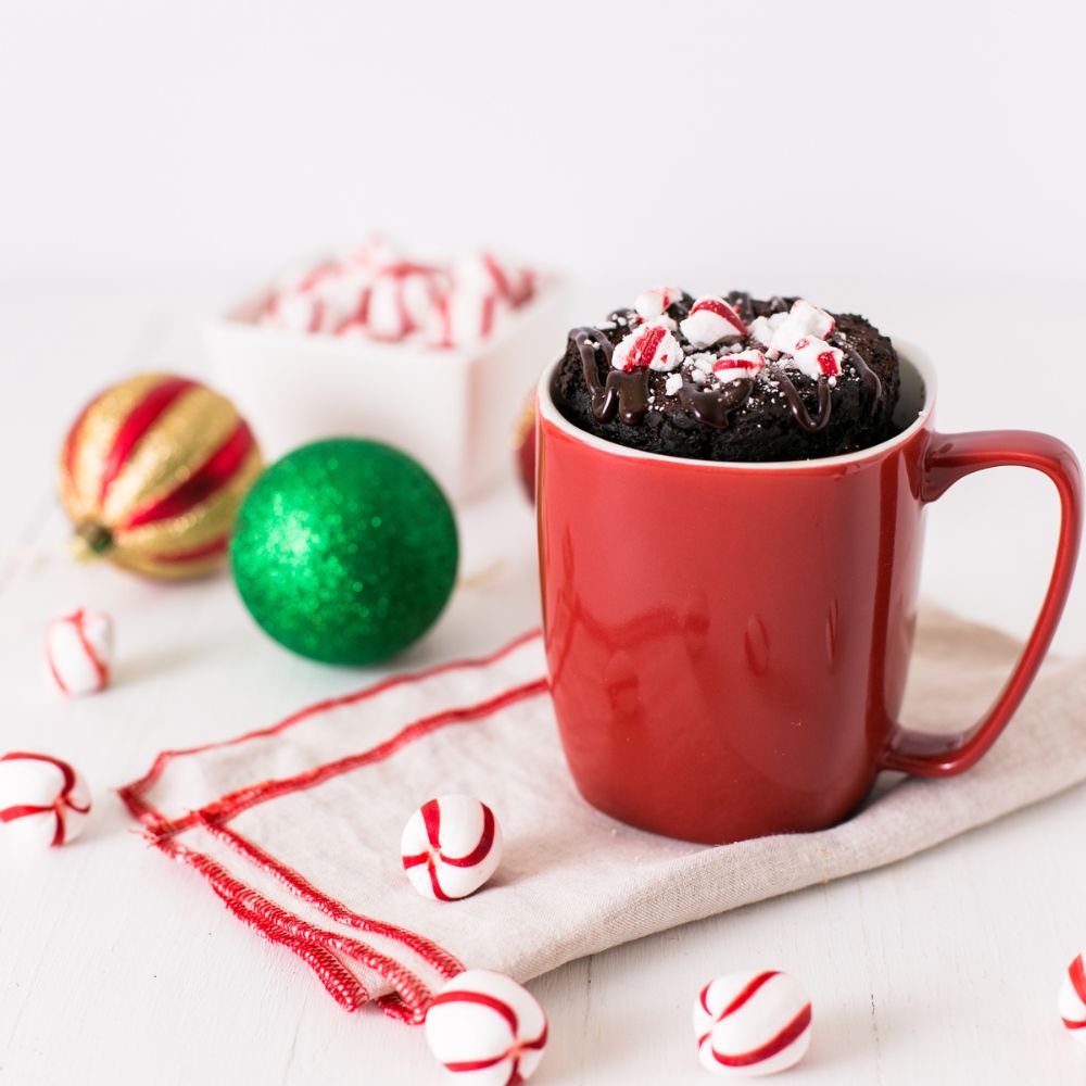 Chocolate Peppermint Microwave Brownie