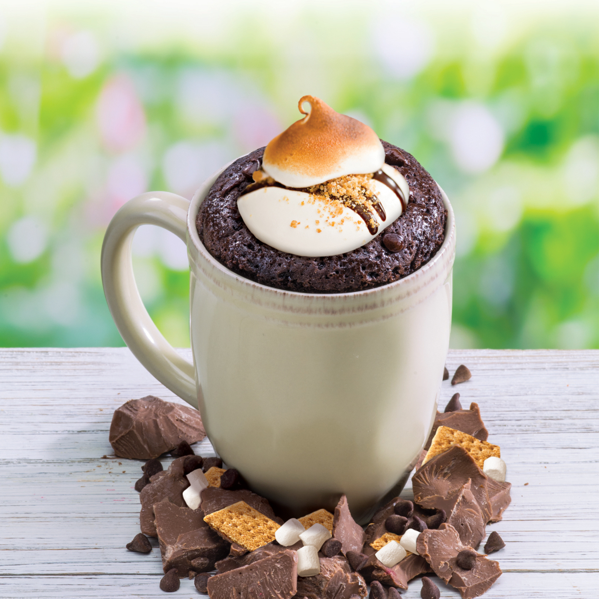 Chocolate S'mores Brownie Single Mug Cake