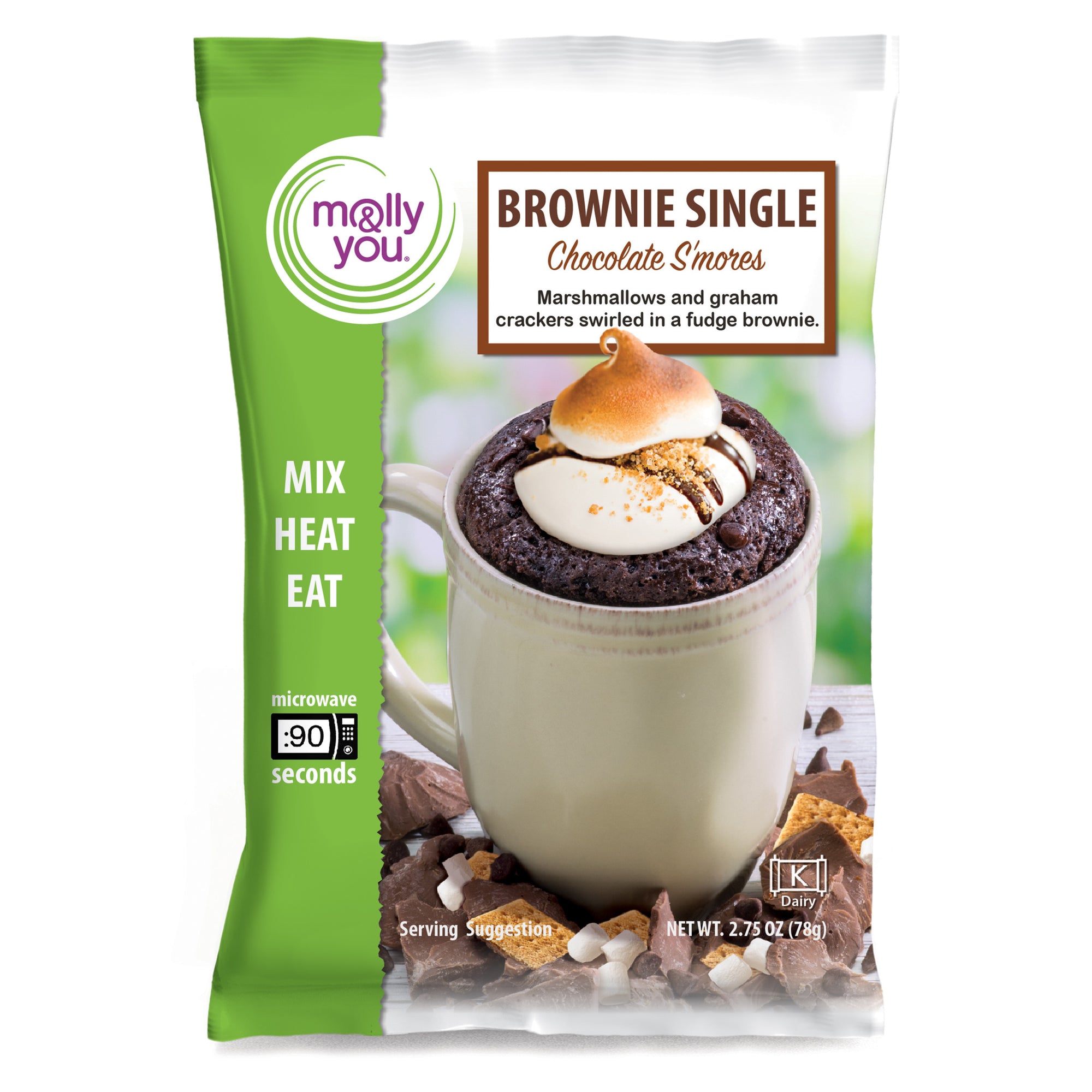 Brownie Single Chocolate S'mores Mug Cake