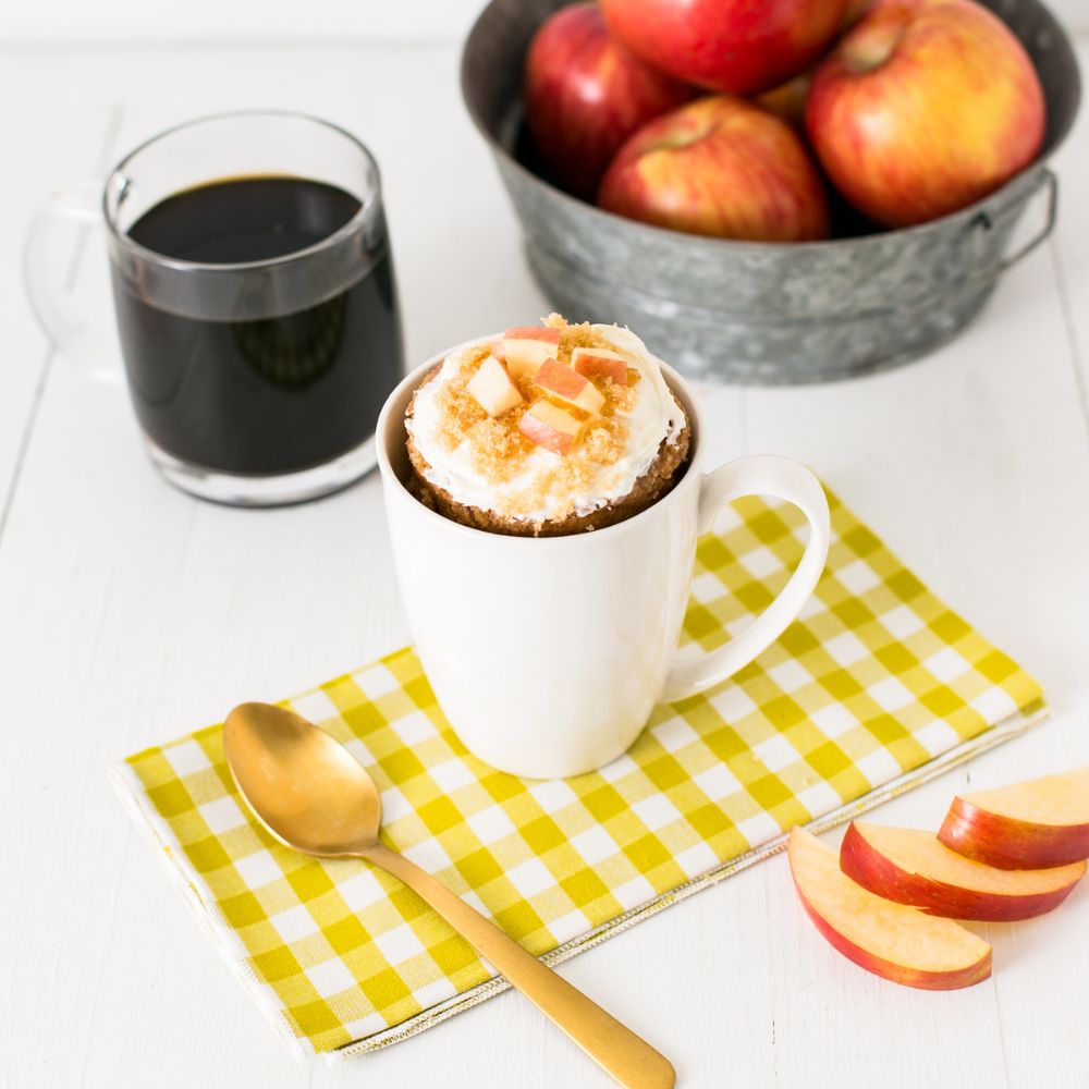 Caramel Apple Cinnamon Microwave Muffin