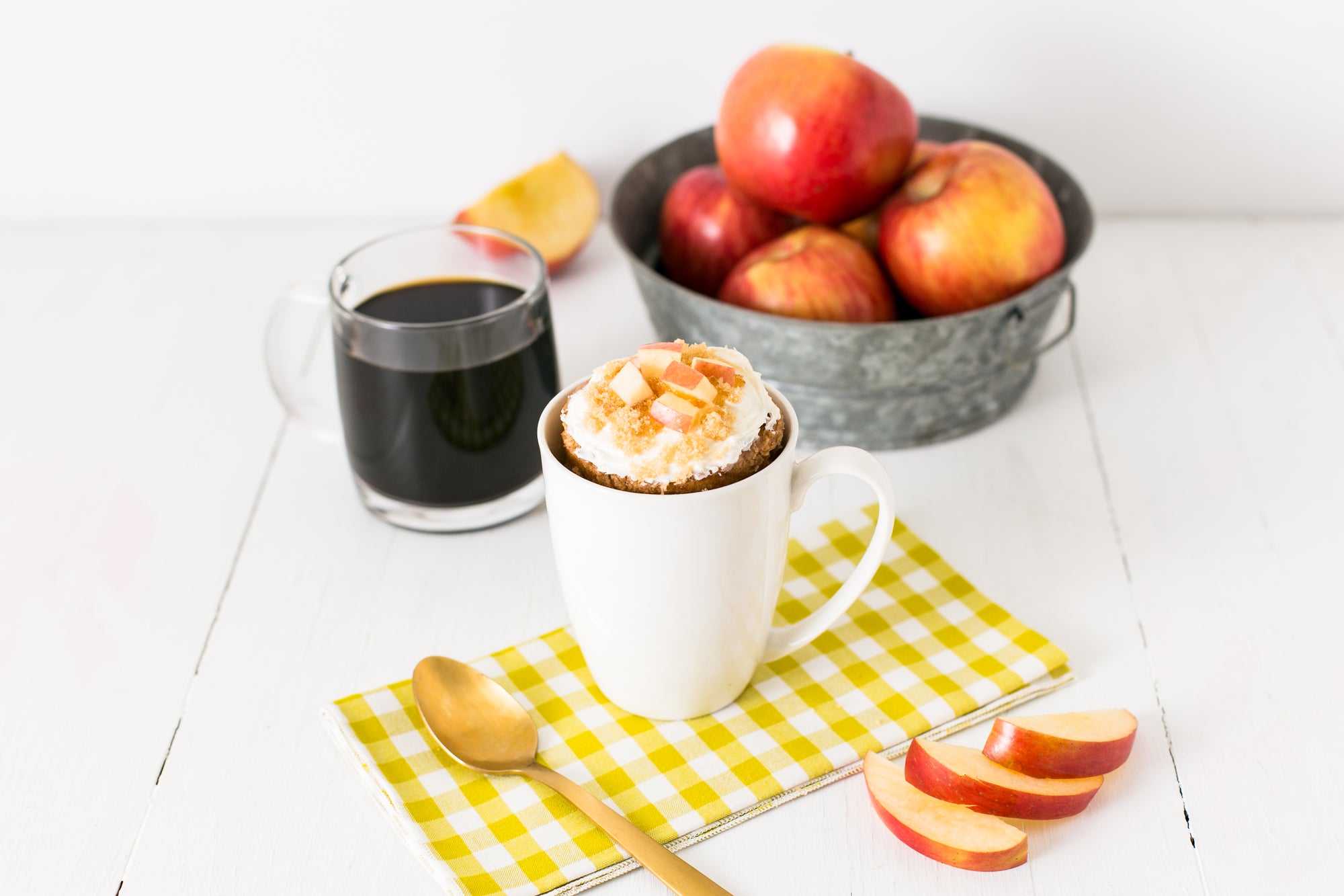 Caramel Apple Cinnamon Muffin Mug Cake