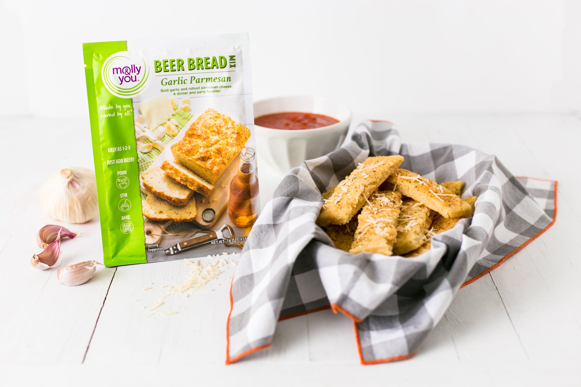 Garlic Bread Sticks made from molly&you Garlic Parmesan Beer Bread Mix 