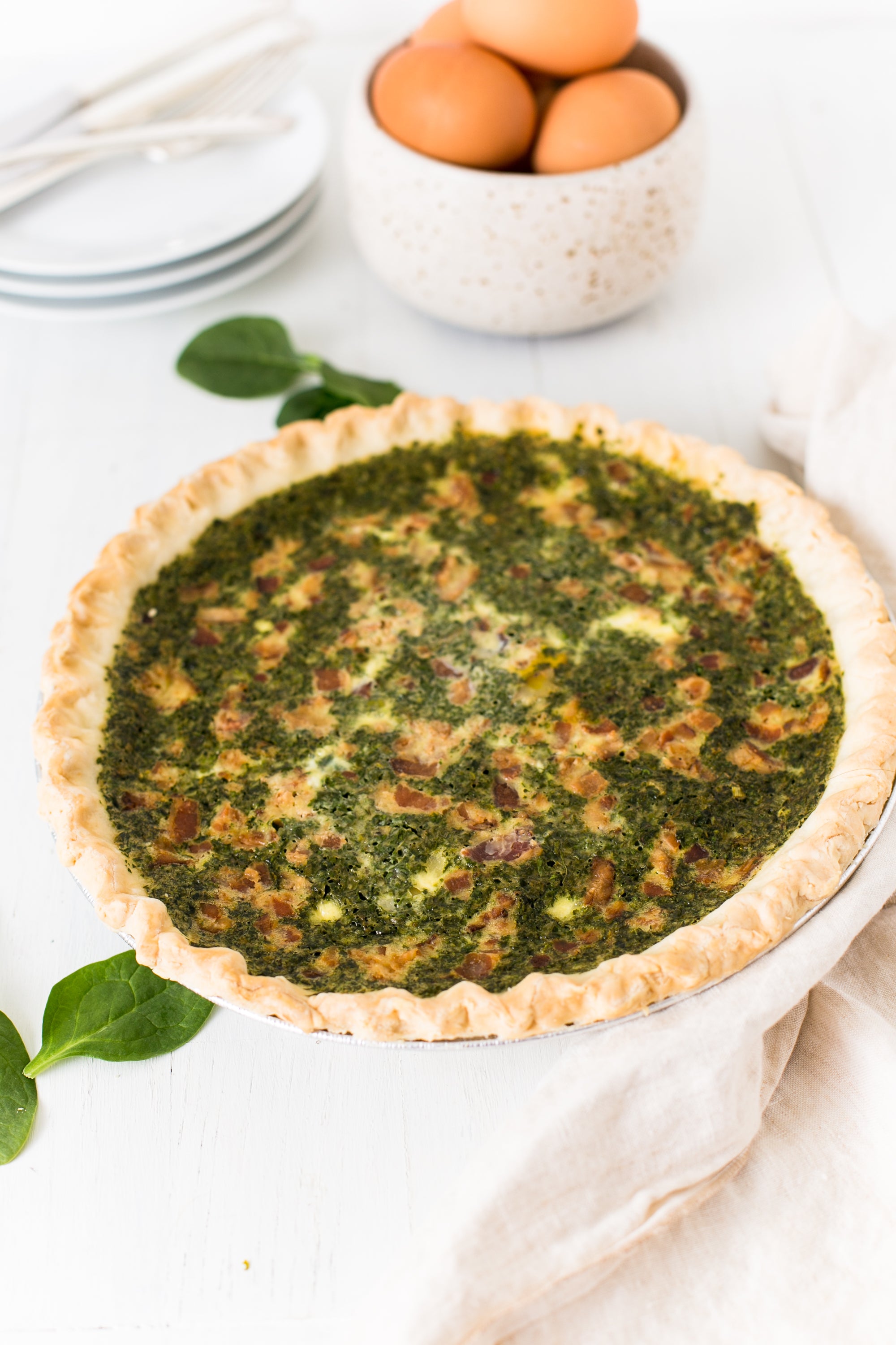 Spinach Bacon Quiche