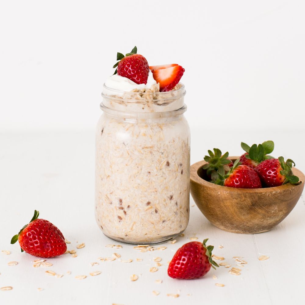 Strawberry Shortcake Overnight Oats