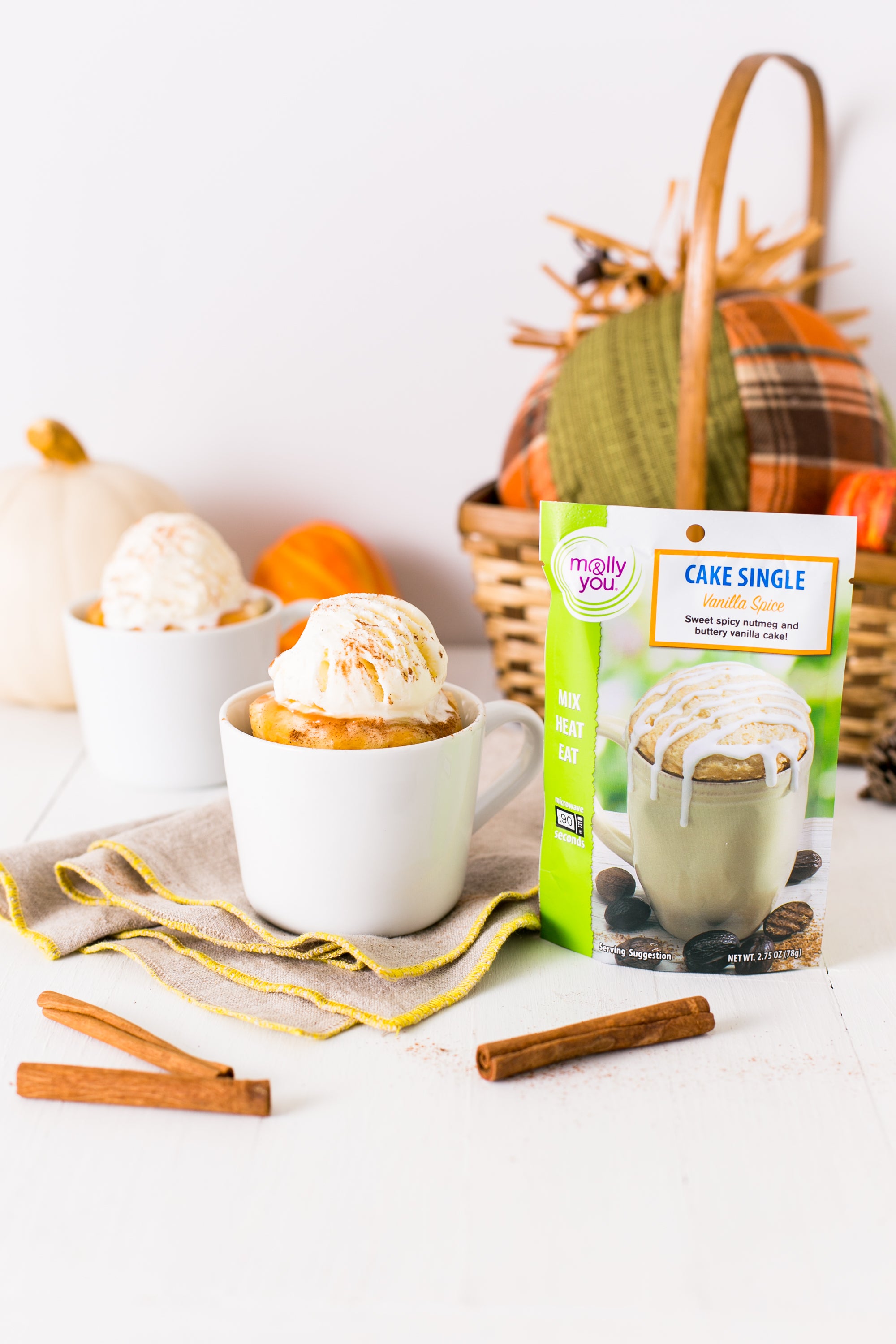 Vanilla Spice Microwave Cake Single