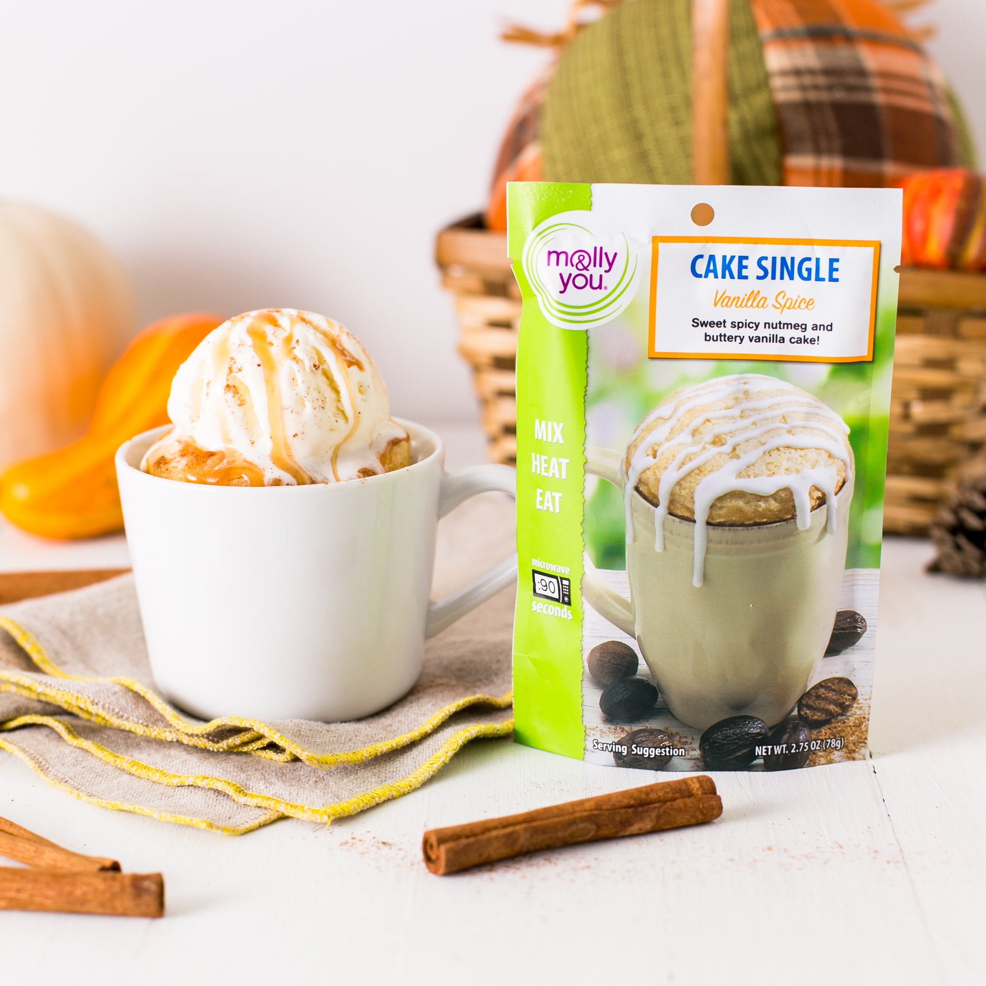 Vanilla Spice Microwave Cake Single
