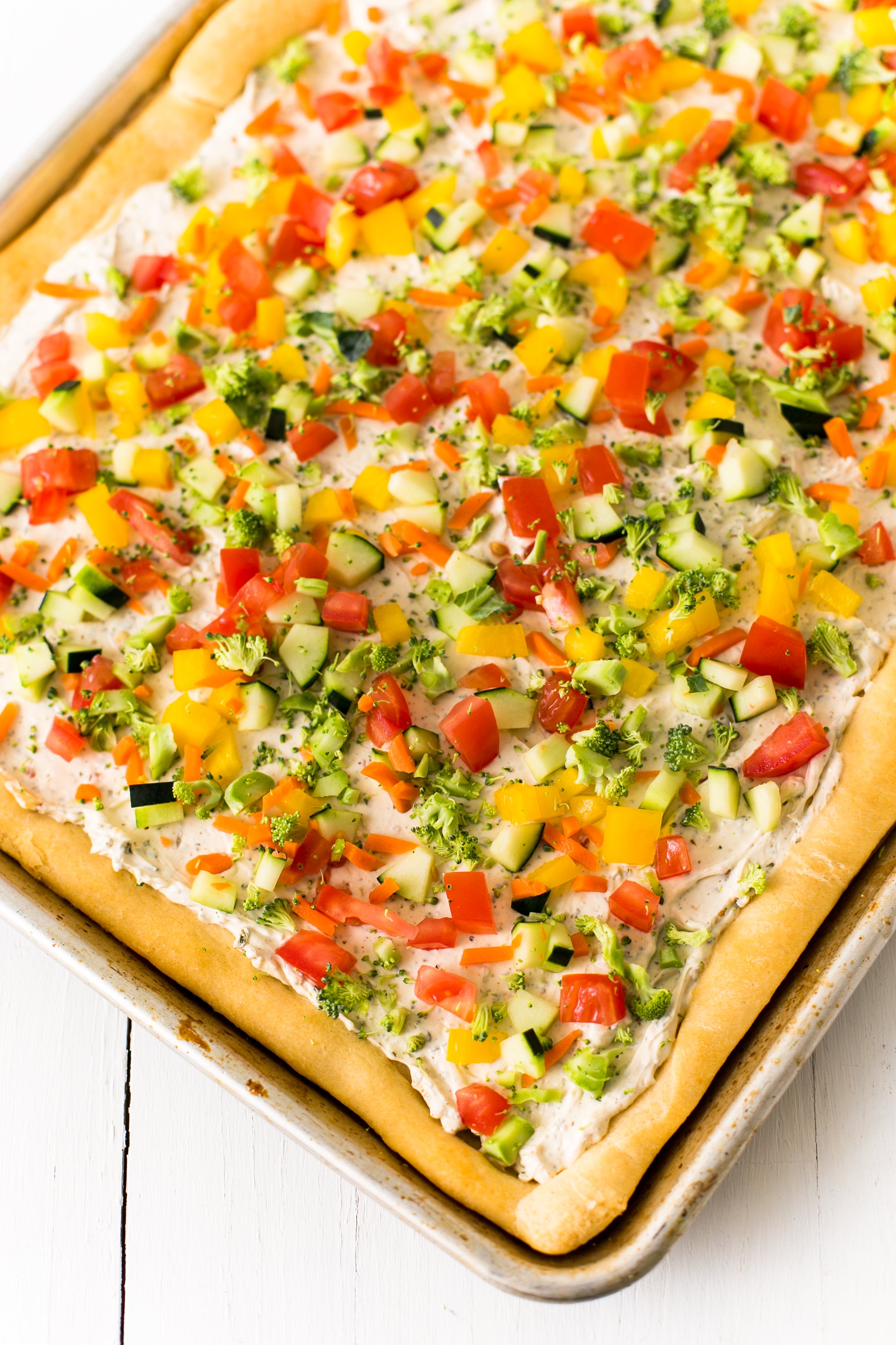 Sweet & Savory Veggie Pizza.