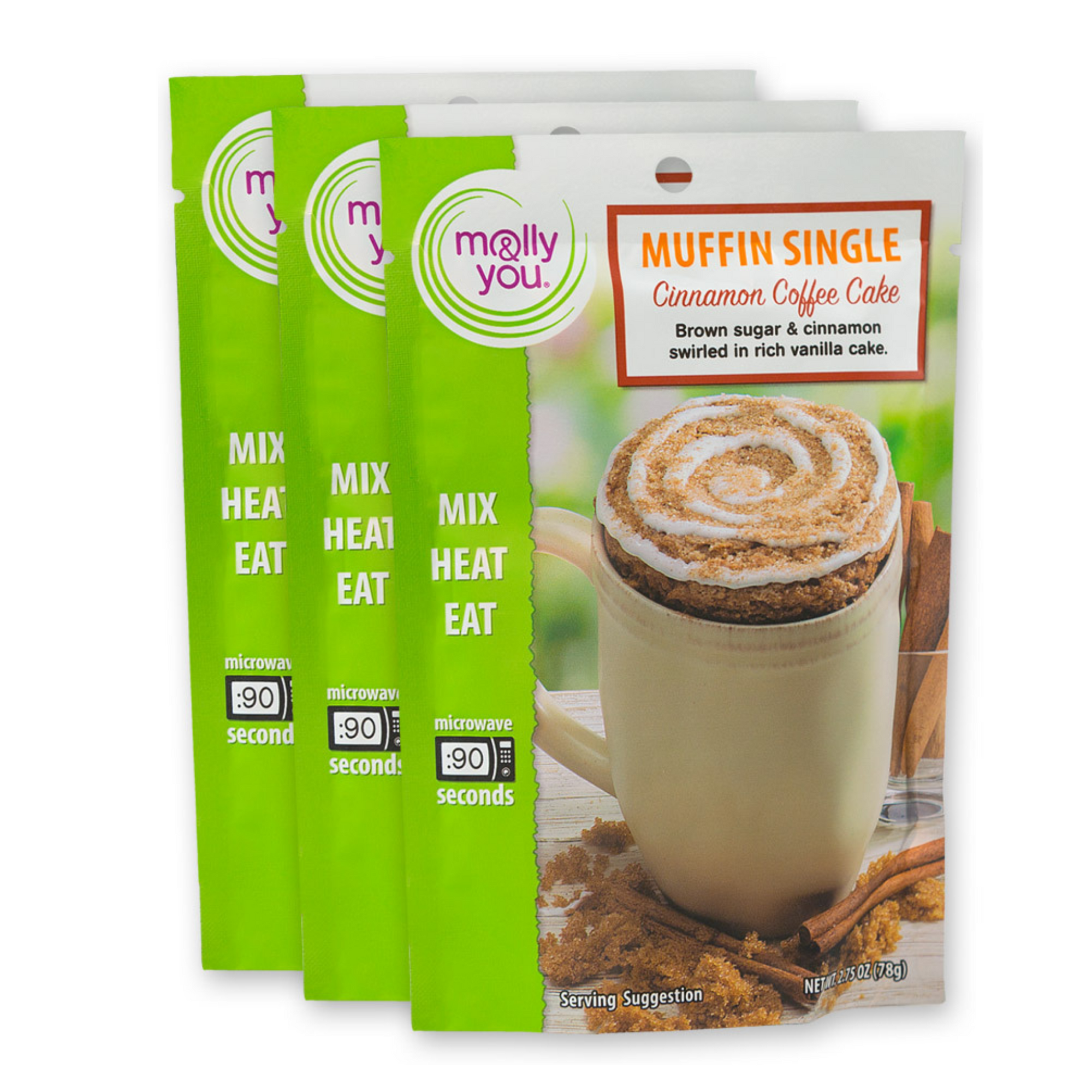 Cinnamon Coffee Cake Microwave Muffin Single