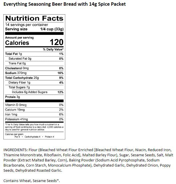 Everything Seasoning Nutrition Facts