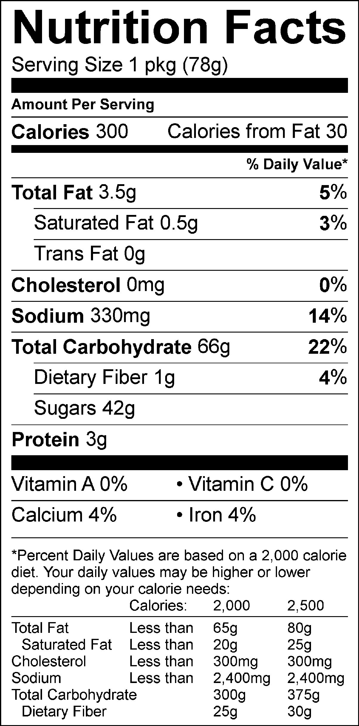 Nutrition Facts Caramel Apple Cinnamon Muffin Single 