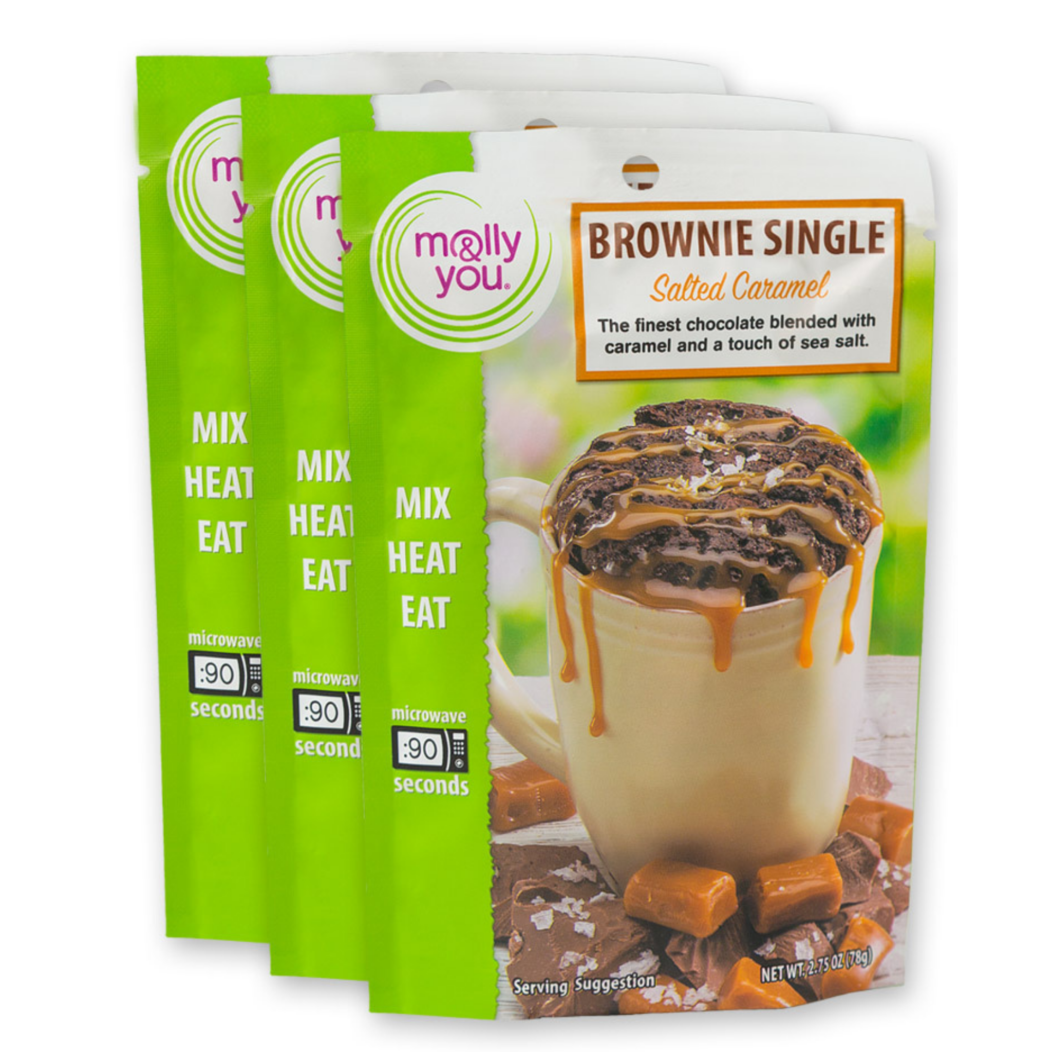 Salted Caramel Microwave Brownie Single – molly&you